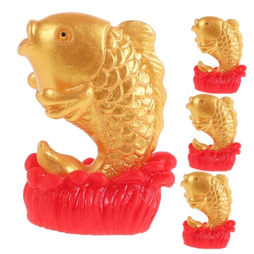 HEMOTON 4 Stück Fisch Ornamente Geburtstagsdekoration Für Mädchen Mini Ornamente Mini Behälter Mini Tierfiguren Winzige Meerestierfiguren Winzige Hausfiguren Schmuckstücke Für von HEMOTON