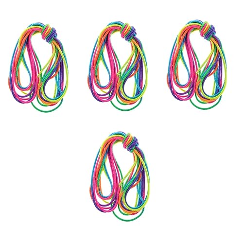 HEMOTON 4 Stück Gummiband Kinderspielzeug Springseil Für Fitness Professioneller Sprung Springseile Für Fitness Chinesisches Springseil Outdoor-spielset China Schüler Elastisch Plastik von HEMOTON