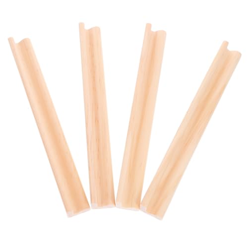 HEMOTON 4 Stück Halter aus Holz spielkartenhalter spielkartenständer Spielkarten Box Halter für Dominosteine Zug Domino-Tabletts Desktop-Domino-Tabletts holzschmuck selber Machen hölzern von HEMOTON