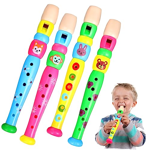 HEMOTON 4 Stück Kindermusikinstrument Kunststoff pädagogisches Babyspielzeug Musik-Recorder-Instrument kinderinstrumente Kinder musikinstrumente Flöteninstrument Musikinstrumentenschule von HEMOTON