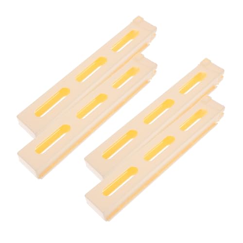 HEMOTON 4 Stück Ladevorrichtung Für Dominosteine Bausteine Spiel-Domino-Zug-Clips Zubehör Für Domino-Zug Automatischer Kartenhalter Für Domino-Zug Domino-zubehör Plastik Beige von HEMOTON