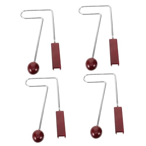 HEMOTON 4 Stück Percussion Spielzeug Holzkugel Vibraslap Holzrhythmus Vibraslap Kinder Erwachsene Holz Tragbar Vibraslap Kinderspielzeug Klangkammern Vibraslap Holz von HEMOTON