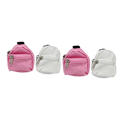 HEMOTON 4 Stück Simulationsschultasche Mit Reißverschluss Schultasche Mini Rucksack Für Mädchen Mini Puppentasche Mädchen Rucksäcke Mädchen Rucksäcke Mini Rucksäcke Dekorativer von HEMOTON