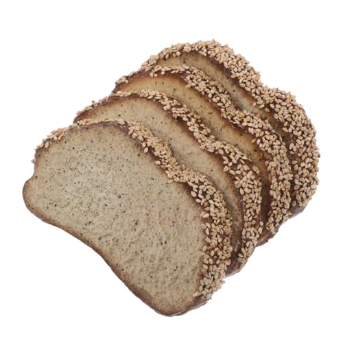 HEMOTON 4 Stück Simuliertes Brotmodell französisches Brot Kuchen Brot Essen Brot Flacher Teller künstliches Modell küchen Dekoration Lebensmittelmodell falscher Toast Brotspielzeug Pu von HEMOTON