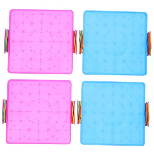 HEMOTON 4 Stück Steckbrett Geoboards Für Kinder Geobretter Für Kinder Geotafeln Für Das Klassenzimmer Stecktafel-spielzeugwerkzeuge Geoboarda Geoboard-stecktafel Stecktafelhaken Plastik von HEMOTON