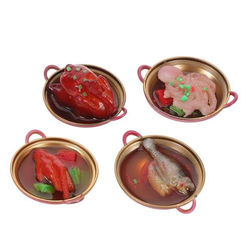 HEMOTON 4 Stück Teiliges Miniatur Hot Pot aus Hochwertigem Resin Detailreiche Chinesische Miniatur-hotpot-Dekorationen Realistische Spielküche Requisiten Sichere für Puppenhaus und HEMOTON 4 Stück Teiliges Miniatur Hot Pot aus Hochwertigem Resin Detailreiche Chinesische Miniatur-hotpot-Dekorationen Realistische Spielküche Requisiten Sichere für Puppenhaus und von HEMOTON