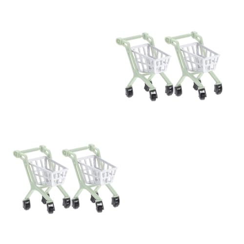 HEMOTON 4 Stück Trolley-modellspielzeug Einkaufskorb Für Kinder Trolley-Modell Spielzeug Mini-supermarkt-handwagen Einkaufswagen Für Kleinkinder Puppenwagen Für Kleinkinder Kunststoff von HEMOTON