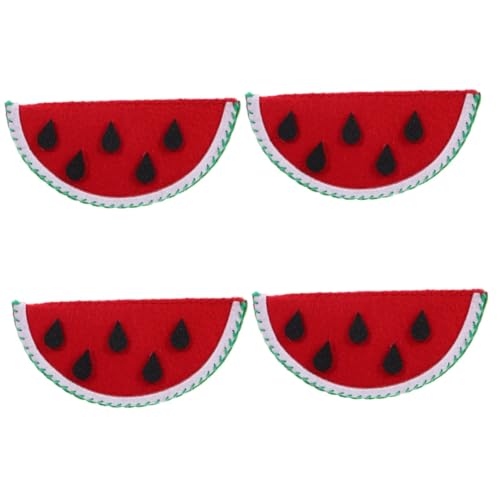 HEMOTON 4 Stück Wassermelonen-Filzspielzeug gefälschtes Wassermelonenspielzeug Sinnesspielzeug für die Küche kinderspielzeug Kinder Spielzeug fühlte Wassermelone Eltern-Kind-Spielspielzeug von HEMOTON