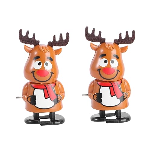 4 Stück Weihnachtsaufziehspielzeug Hirsch-Rentier-Statue Kinderbop Puppenspielsets Ampel Für Kinder Weihnachts-actionfigur Tierspielzeug Aufziehen Balkenwaage Weihnachten von HEMOTON