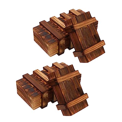 HEMOTON 4 Teilige Box Doppelt Offene Puzzle Boxen Hüllen Für Kinder Geheime Puzzle Boxen Lernspielzeug Für Kleinkinder Chinesisches Puzzle Geheime Puzzle Hülle Kleinkind Puzzle von HEMOTON