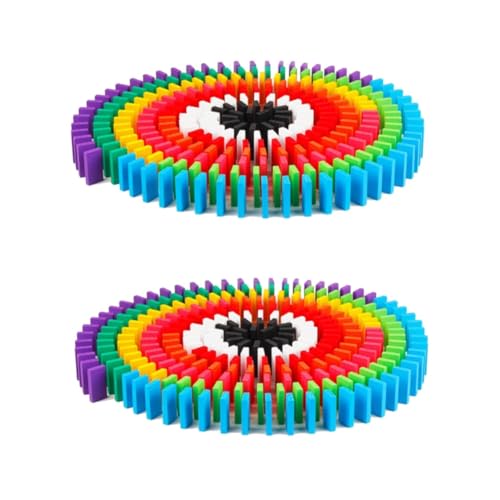 HEMOTON 400 STK Lernspielzeug Dominosteine ​​stapeln Gebäude Kinder Intelligentes Spielzeug Domino-Spiel Kinder-Spielzeug-Fliesen-rennspiele Pädagogisch-technisches Spielzeug Bambus von HEMOTON