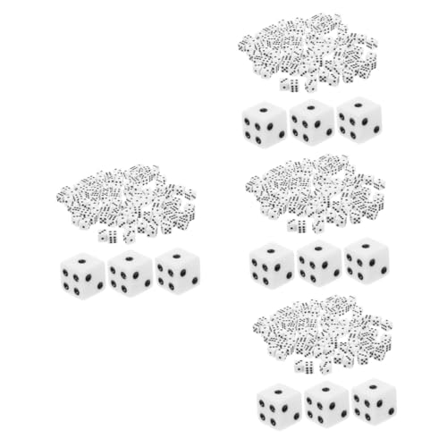 HEMOTON 400 STK Quadratische Eckwürfel Spielzeugwürfel Partyzubehör Würfel Für Partyspiele Partywürfel Lustige Würfel Spielwürfel Requisiten Spiel Würfel Würfel-layouts Würfeln Acryl Weiß von HEMOTON