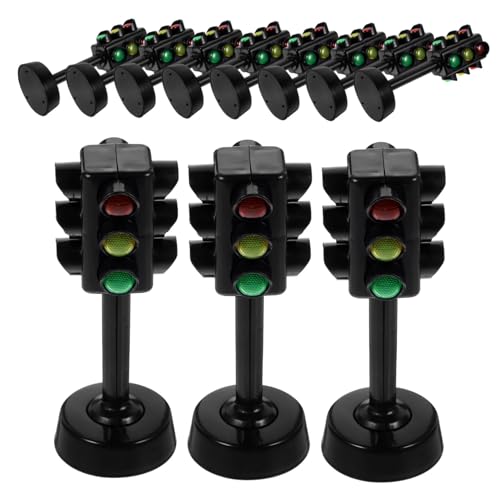 HEMOTON 48 STK Ampelmodell Led-schilderlicht Ampellampe Pädagogisches Verkehrszeichenspielzeug Autos Geburtstagsparty Zubehör Verkehrsmodell Spielzeug Spielzeugset Puzzle Abs Kleinkind von HEMOTON