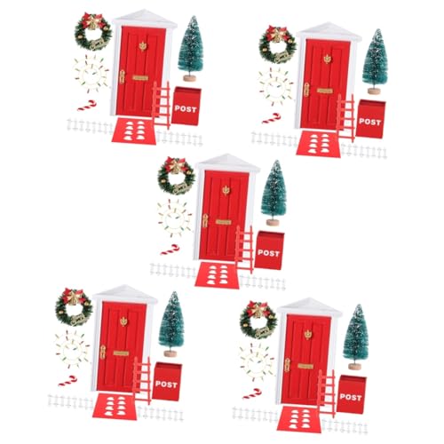 HEMOTON 5 Sätze Weihnachtsdekoration Weihnachts-Miniatur-dekor Miniaturfiguren Wohnaccessoires Für Zu Hause Mädchenhaft Kindergeschenk Minifiguren Für Weihnachten Kinderspielzeug Metall von HEMOTON