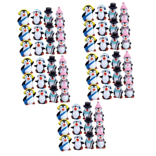 HEMOTON 5 Sätze Winter-pinguin-ornament Figur Pinguin Kuchen Pinguin-becher Pinguin Plüsch Pinguine Pinguin- Positiver Pinguin Miniatur-pinguin-ornament Vinyl 12 Stück * 5 von HEMOTON