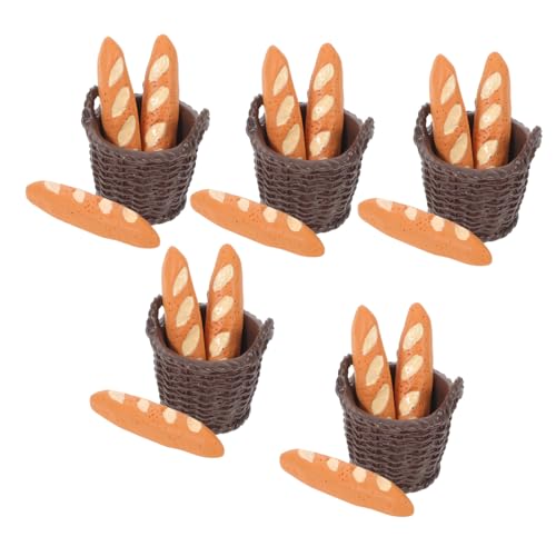 HEMOTON 5 Satz Teiliges Realistische Miniatur Baguette Körbe Täuschend Echte Französische Brotdeko Leichte Miniatur Brotrequisiten für Puppenhaus Küchen-Dekoration Fotografie Szenen HEMOTON 5 Satz Teiliges Realistische Miniatur Baguette Körbe Täuschend Echte Französische Brotdeko Leichte Miniatur Brotrequisiten für Puppenhaus Küchen-Dekoration Fotografie Szenen von HEMOTON