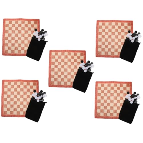 HEMOTON 5 Sets Brettspiel Faltbares Schachbrett Kinderschachspielzeug Kinder Pädagogisches Schach Pädagogisches Spielzeug Trainings Requisiten Interaktives Schach von HEMOTON