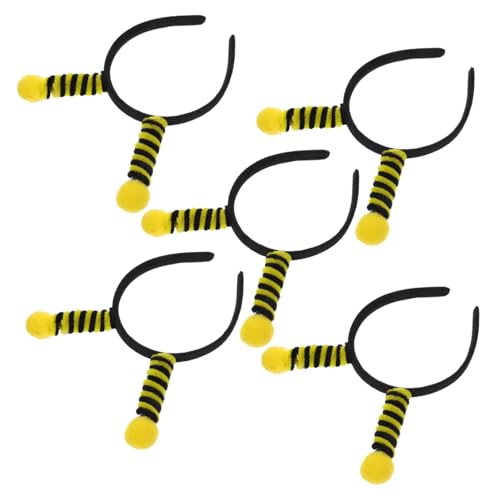 HEMOTON 5 Stück Biene Stirnband hair accessories party deko faschings kopfschmuck Cosplay-Stirnbänder Süßes Bienen-Haarband antenne stirnbänder Bienenkopfschmuck Stoff von HEMOTON