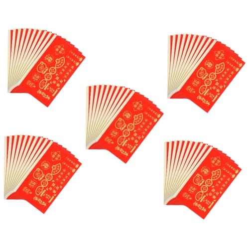 HEMOTON 50 Stück bronzierende Aufkleber des neuen Jahres Chinese New Year chinesisch Sticker dekor Süßigkeiten Etiketten chinesische Abziehbilder Papier von HEMOTON