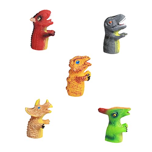 HEMOTON 5St Dinosaurier-Fingerspielzeug Zoofreunde Handpuppe Fingerpuppen Rollenspielhand saurier Spielzeug Dinosaur Toys Fingerspielzeug für Kinder Spielzeug mit Fingerabdeckung Plastik von HEMOTON