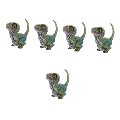 HEMOTON 5St Velociraptor-Spielzeug Dinosaurier-Spielzeug Kleinkindspielzeug Spielzeug für Kinder kinderspielzeug realistische dinosaurierverzierung realistisches Dinosaurier-Dekor Harz von HEMOTON