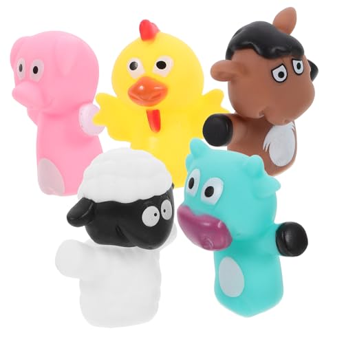 HEMOTON 5st Animal Finger Puppen Gefüllte Fingerpuppen Party-handpuppe Dehnbare Fingerpuppen Interaktives Fingerpuppenspielzeug Cartoon-fingerpuppen Für Kinder Plüsch Handpuppe Vinyl von HEMOTON