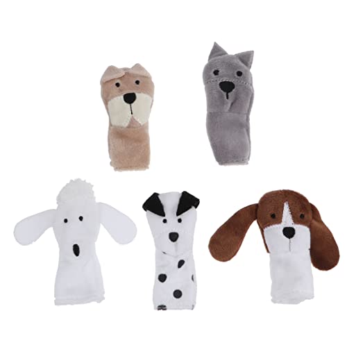 HEMOTON 5st Fingerpuppe Mini-plüschtiere Handpuppen Für Kleinkinder Tierisches Handspielzeug Tierspielzeug Beruhigendes Spielzeug Für Kinder Gefüllte Handpuppen Cartoon-Puppen Pp Baumwolle von HEMOTON