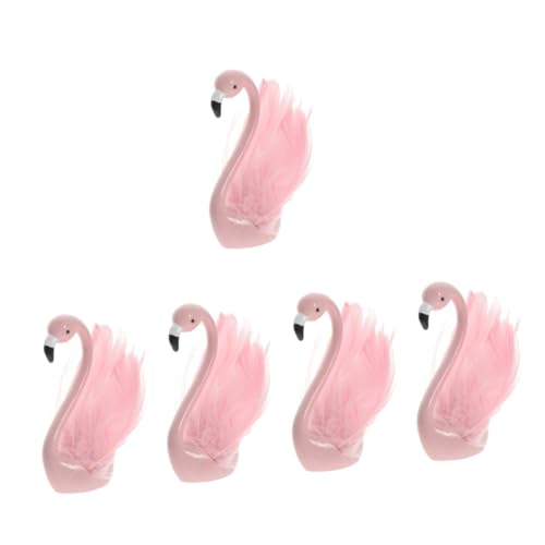 HEMOTON 5st Flamingo-ornamente Flamingo-vase Flamingo-dekoration Für Den Außenbereich Laternen Flamingo-kuchendekorationen Schwimmbad Flamingo-kuchenaufsatz Figur Harz Rosa von HEMOTON