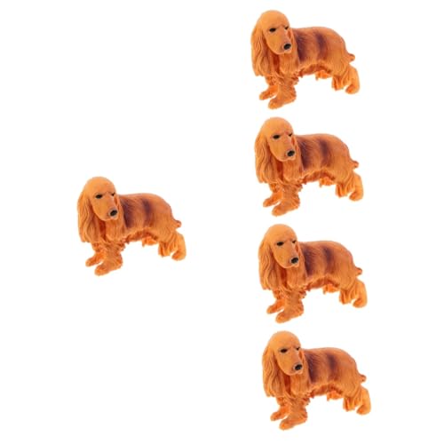 HEMOTON 5st Hundeskulptur Kleine Hundefiguren Simulation Cocker Spaniel-Modell Realistischer Welpe Simulierte Tierskulptur Hundefigur Modell Realistische Hundefigur Kleine Tierfiguren PVC von HEMOTON