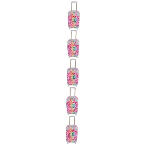 HEMOTON 5st Puppentrolley Babypuppenkleidung Puppenkoffer Mini-hauskoffer Mini-Koffer-Spielzeug Gepäckspielzeug Puppenreisekoffer Mini-Koffer- Kleiner Koffer Miniaturgepäck Plastik von HEMOTON