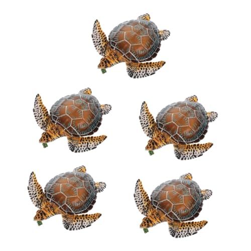 HEMOTON 5st Schildkröten-Modell Spielzeug Eincremehilfe Spielsachen Modelle Tierfiguren Dekor Simulierte Schildkröte Simulation Tierfigur Schildkröten-simulationsmodell PVC von HEMOTON