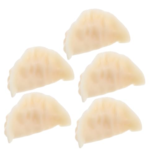 HEMOTON 5st Simulationsknödelmodell Nee Doh Stressspielzeug Gefälschte Chicken Nuggets Künstliche Nahrungsmittel Zur Ausstellung Gefälschter Donut Donut-Party-Dekorationen 5k 5X PVC Beige von HEMOTON