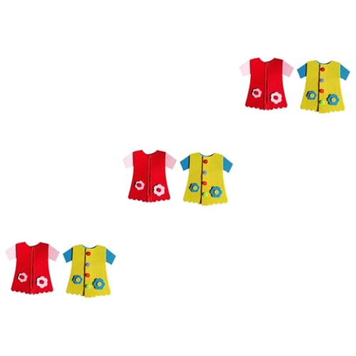 HEMOTON 6 STK Spielzeug mit gebundenen Knöpfen Knopf-Lernspielzeug berufliches Spielzeug Spielzeuge Kinderspielzeug Baby Spielzeug Kleid Knopf Reißverschluss Spielzeug Sport rot von HEMOTON