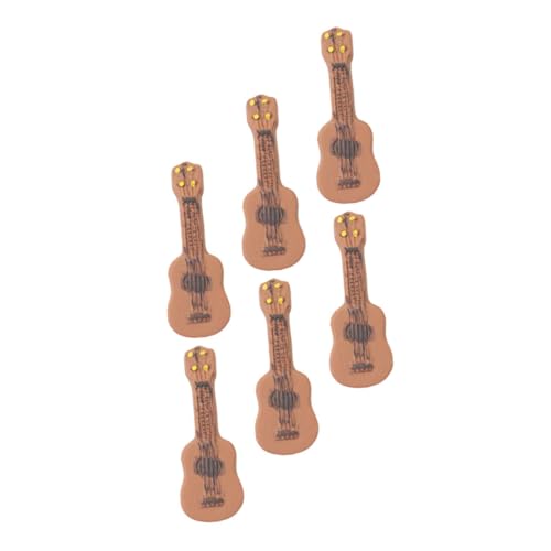 HEMOTON 6 Stück Gitarren Microscape Mini Gitarren Gitarre Puppenhaus Mini E Gitarren Modell Einzigartiges Kleines Gitarrenmodell Mini Gitarrenmodell Miniatur Gitarre Foto von HEMOTON