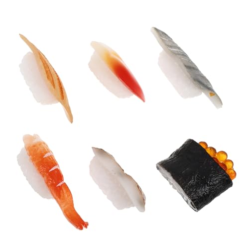 HEMOTON 6 Stücke Miniatur Japanischen Snack Modelle Realistische Sushi Simulation Spielzeug für Restaurant Decor von HEMOTON