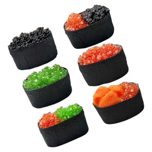 HEMOTON 6 Stück Simulations Sushi Modell Gefälschtes Lebensmittelmodell Realistisches Sushi Lebensmittelmodell Realistisches Lebensmittelmodell Foto Requisiten Künstliche Sushi von HEMOTON