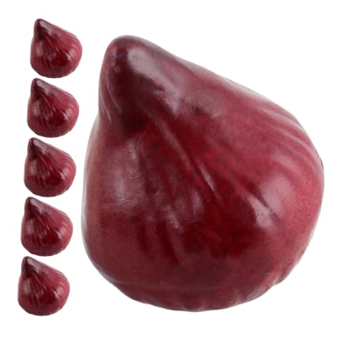 HEMOTON 6 Stück künstliche Feige Obstpräsentation für Party Simulation Früchte Modell künstliche Nahrungsmittel zur Ausstellung simuliertes Obst künstliche Fruchtmodelle Schaum Dark Brown von HEMOTON