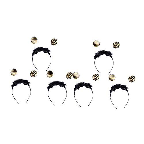 HEMOTON 6 Stücke Biene Pailletten Stirnband Marienkäfer- Antennen-haarreifen Haarband Biene Haarreifen Antennen-haar-accessoires Party-festival-stirnband Honig Stirnband Plastik Black von HEMOTON