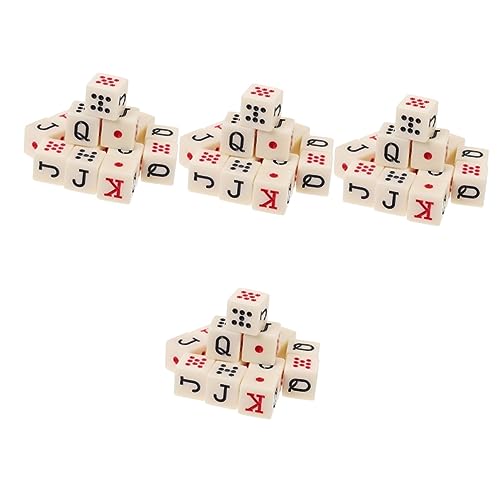 HEMOTON 60 STK Poker Würfel familienspiele Family Game partydekoration Ludo brettspiel playdoo Sets Brettspielwürfel dés Partyspiel-Requisiten Poker-Würfel-Requisiten Pokerwürfel aus Acryl von HEMOTON