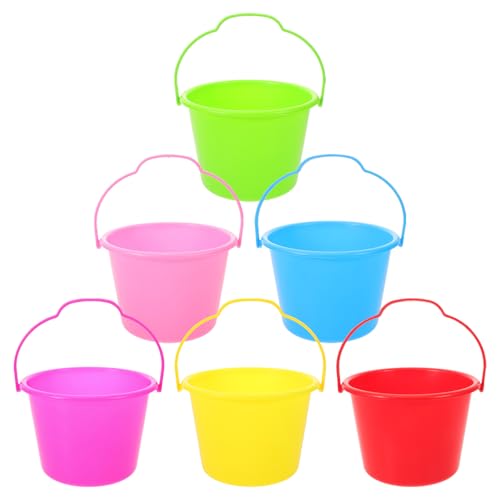 HEMOTON 6Pcs Beach Eimer Set Sand Eimer Wasser Eimer Sandbox Eimer Eimer Plastik Eimer Kinder Beach Spielzeug Reisen Sandspielzeug von HEMOTON