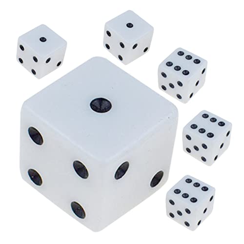 HEMOTON 6St große Spielzeugwürfel Mathe Spielzeug brettspiele Game of dice brettspielr Board Game Kinder würfeln Kinderwürfel handbemalte Kunststoffwürfel Würfelspiel-Requisite Plastik von HEMOTON