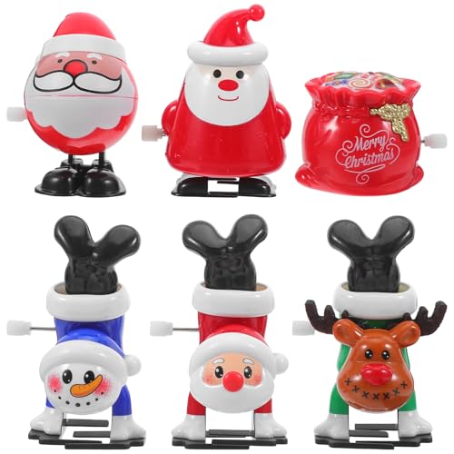 HEMOTON 6er-Pack Weihnachts-aufziehspielzeuge, Strumpffüller für Weihnachtsparty-Geschenke, Geschenktütenfüller, Weihnachtsmann, Schneemann, Rentier – Party-Geschenke für Die Feiertage HEMOTON 6er-Pack Weihnachts-aufziehspielzeuge, Strumpffüller für Weihnachtsparty-Geschenke, Geschenktütenfüller, Weihnachtsmann, Schneemann, Rentier – Party-Geschenke für Die Feiertage von HEMOTON