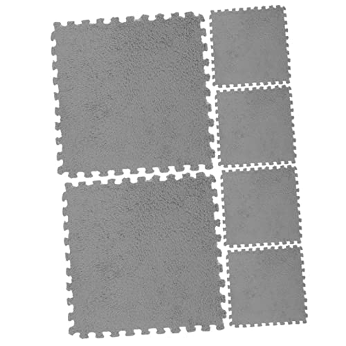 HEMOTON 6st Puzzle-Matte Bodenbelag Für Turnmatten -bodenmatte Schaumstoff-spielmatte Für Babys Ineinandergreifende Fußmatten Puzzlematte Für Ineinandergreifende Matte Grey Eva von HEMOTON