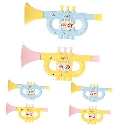 HEMOTON 6st Trompeteninstrument Handgehaltene Lufthupe Musik-Saxophon-Spielzeug Mini-trompetenspielzeug Modelle Für Kindermusik Blasinstrument Kinder Trompete Saxophon Kinder Spielsets Abs von HEMOTON