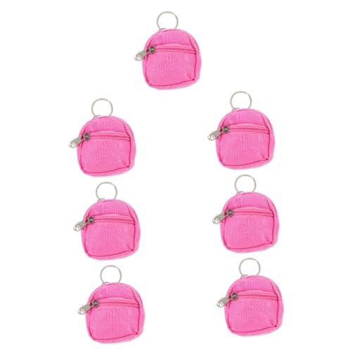 HEMOTON 7 STK Puppenhaus-Schultasche Münze Mini-Schultasche aus Stoff Büchertasche Miniatur-Schultasche aus Stoff Mini- -Schultasche aus Stoff Tuch kleine Schultasche kleine Stoffpuppe von HEMOTON