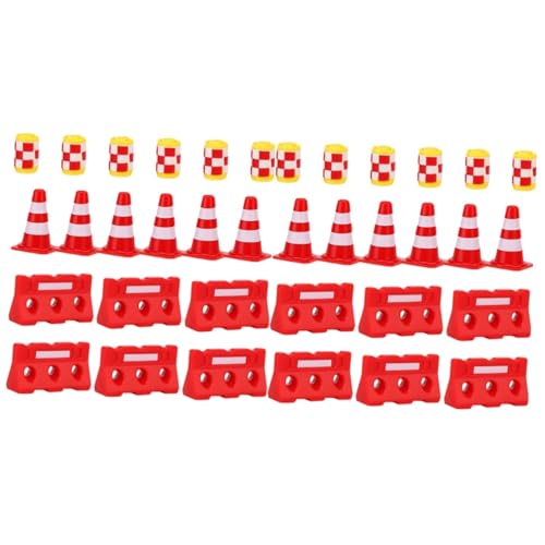 HEMOTON 72 STK Straßenschild Barrikade Spielzeug Kinderspielzeug verkehrserziehung Straßenverkehrsschranke Verkehrsabsperrzaun Spielzeuge Verkehrszeichen Spielzeug für Kinder Zapfen zählen von HEMOTON