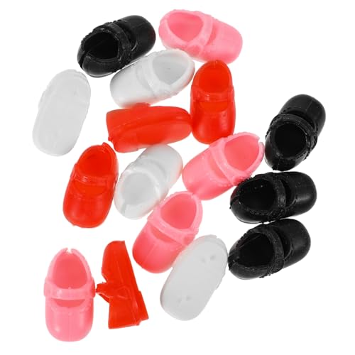 HEMOTON 8 Paare Simulationspuppenschuhe Simulierte Minischuhe Kleiner Schuhschmuck Mini-Schuhe Kleines Hauszubehör Miniaturschuh Mini-hausschmuck Puppenhauslieferungen Plastik von HEMOTON