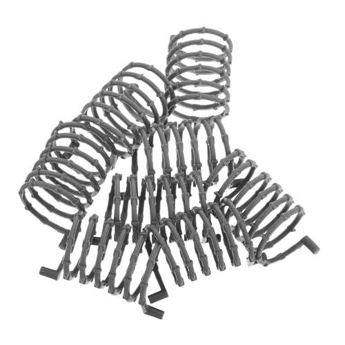 HEMOTON 8 Stück Schutznetz Ventil Feuerlöscher Stift Zubehör Solarpanel Ablauftank Leistenhalterung Halterung Figur Dekoration Zaun Bausteine ​​Kunststoff Dunkelgrau von HEMOTON