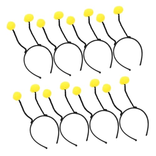 HEMOTON 8 Stück Tierisches Stirnband Stirnbänder Make -up -stirnband Band Partygeschenke Mit Bienenmotiv Haarband Braunes Stirnband Bommel Ball Elastisches Haarband Yellow Eisendraht von HEMOTON