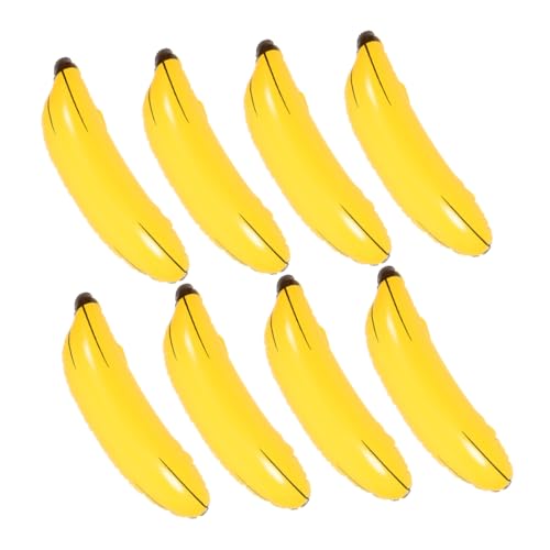 HEMOTON 8st Aufblasbares Bananenspielzeug Spielzeugbananen Partyspiele Bananen Junggesellenabschiedsspiele Aufblasbares Bananenkostüm Bananenspiele Jumbo-Bananen-Requisiten Yellow PVC von HEMOTON